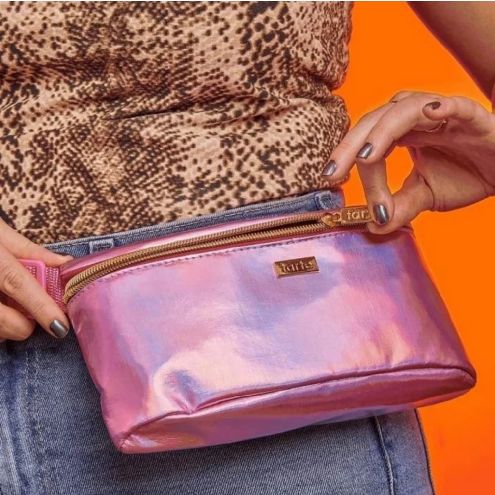 Tarte Pink Iridescent Fanny Pack, Bum Bag Or Crossbody New